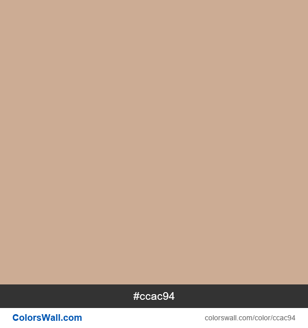 Khaki (HTML/CSS) #ccac94 color image