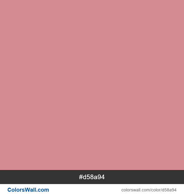 d58a94 HEX color Dusty Pink information