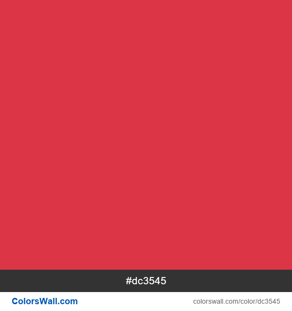 dc3545 color --red, bg-danger, Cruel Ruby, danger information