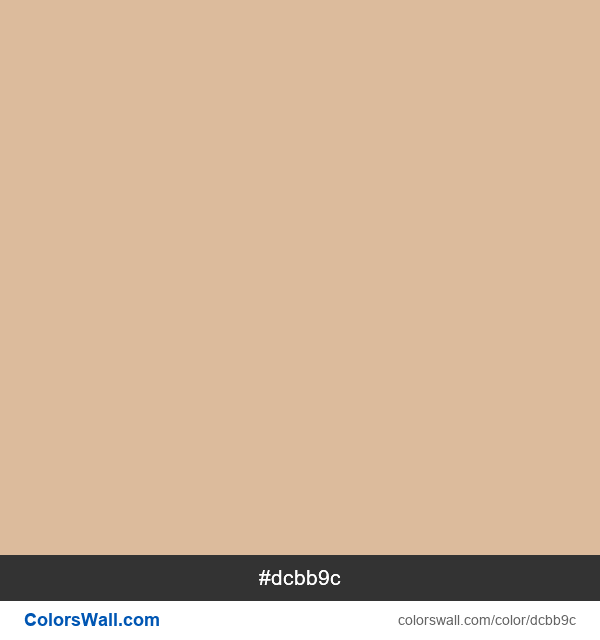 Dark Vanilla #dcbb9c color image