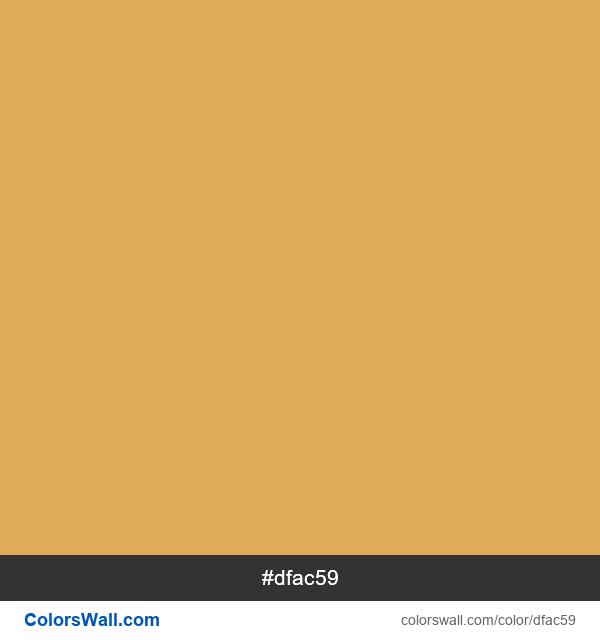 Brown Mustard #dfac59 color image