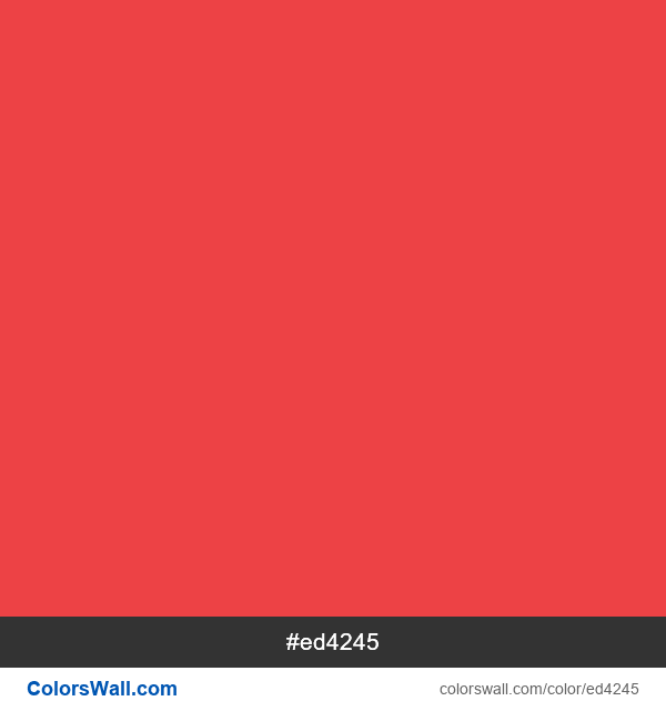 danger, Red, Rouge #ed4245 color image