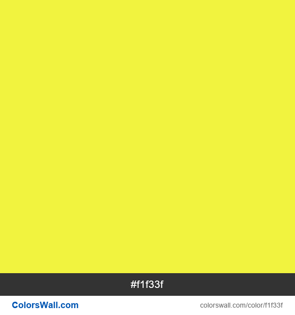 Off Yellow #f1f33f color image