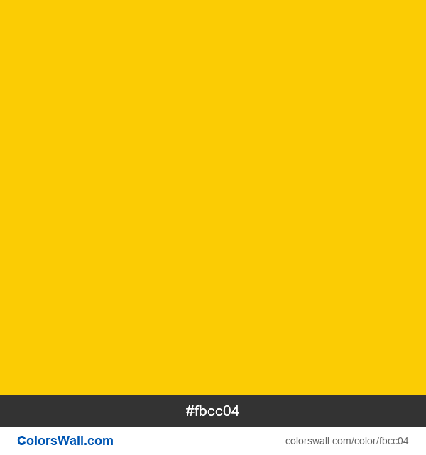 Philippine Yellow #fbcc04 color image