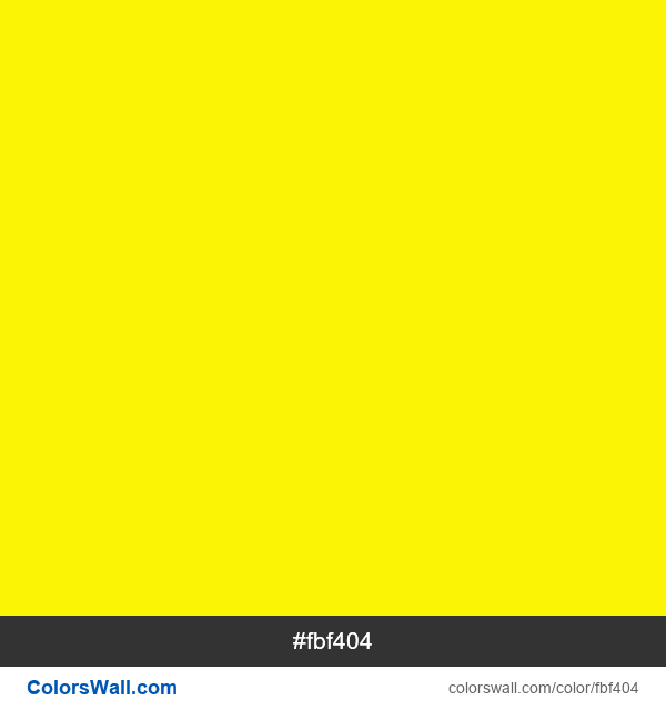 Imagen PNG de color #fbf404 Cadmium Yellow #fbf404 imagen en color