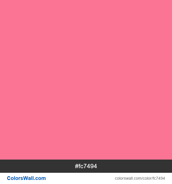 French Pink #fc7494 color image