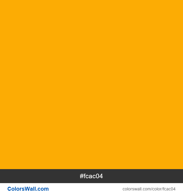Chrome Yellow #fcac04 color image