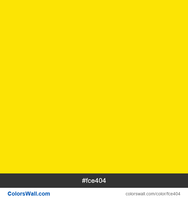 Vivid Yellow #fce404 color image