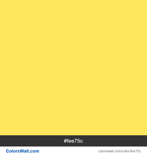 Jaune, warning, Yellow #fee75c color image