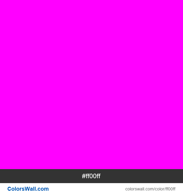 Fuchsia, Hot Magenta, Light Purple, magenta, Magenta(Mike's Rgb colors), violet #ff00ff color image