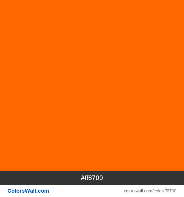 Burtuqali Orange, Safety orange (blaze orange) #ff6700 зображення кольору