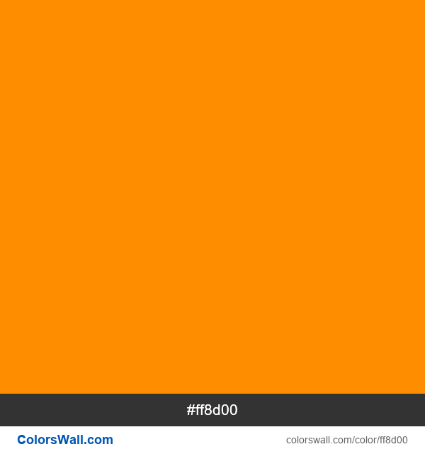 Bright Marigold #ff8d00 color image