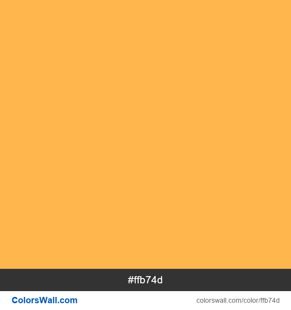 Floral Leaf, Muted orange, orange lighten-2, Peach #ffb74d color image