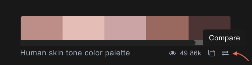 Compare Palettes add button
