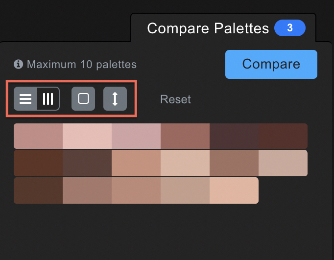 controls Compare Palettes