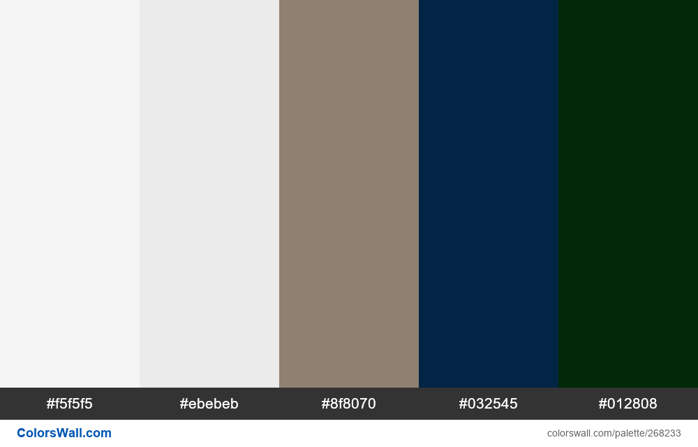 01 Colors Palette F5f5f5 Ebebeb 8f8070 Colorswall