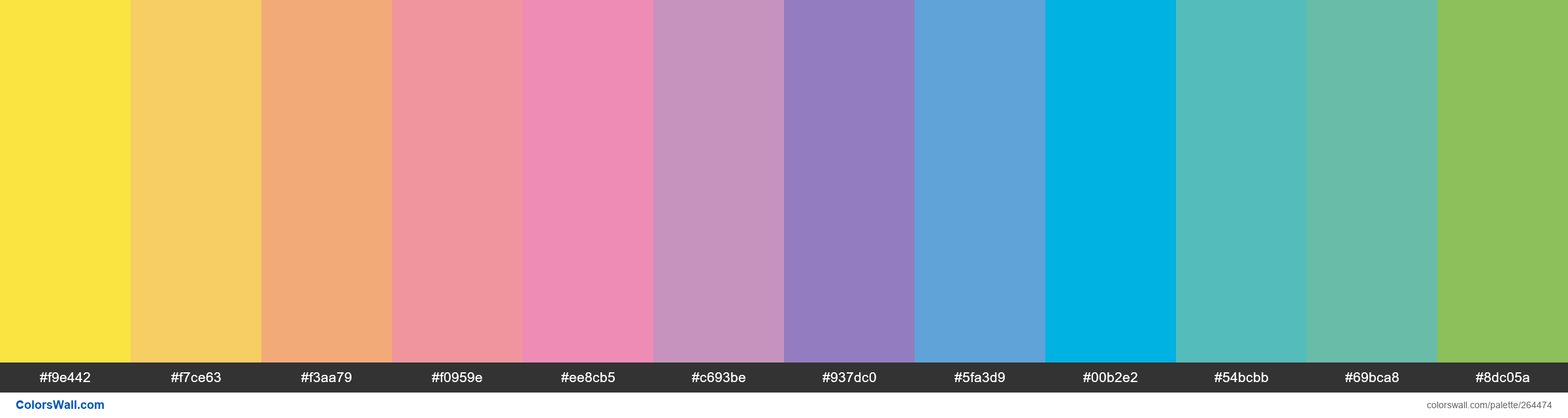 12 Pastel Colors colors palette - ColorsWall