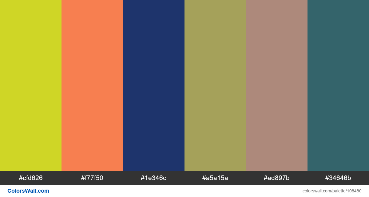 70s typography texture groovy palette | ColorsWall