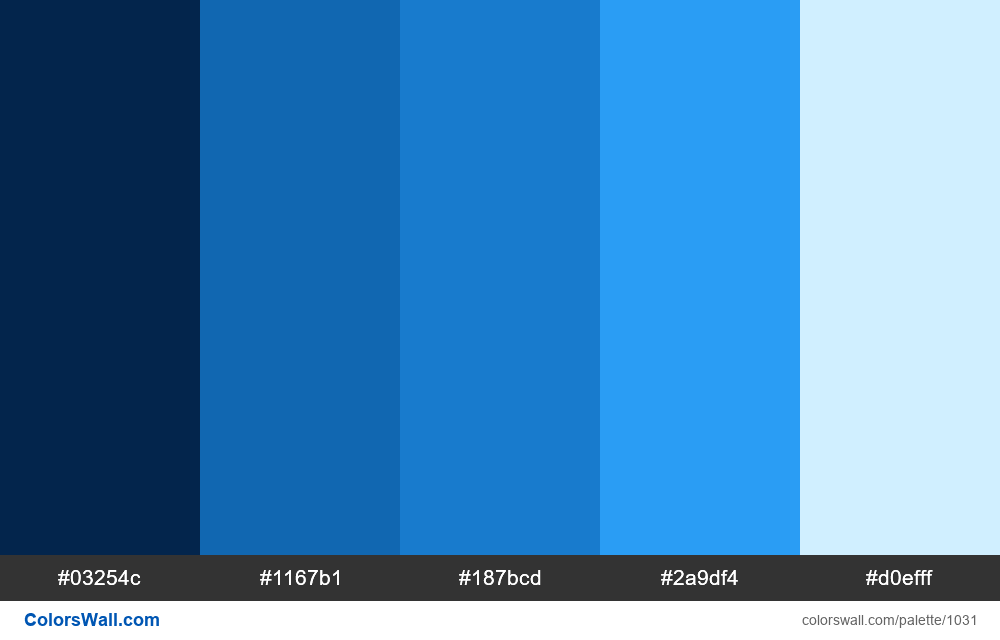 Dark Blue Color Chart