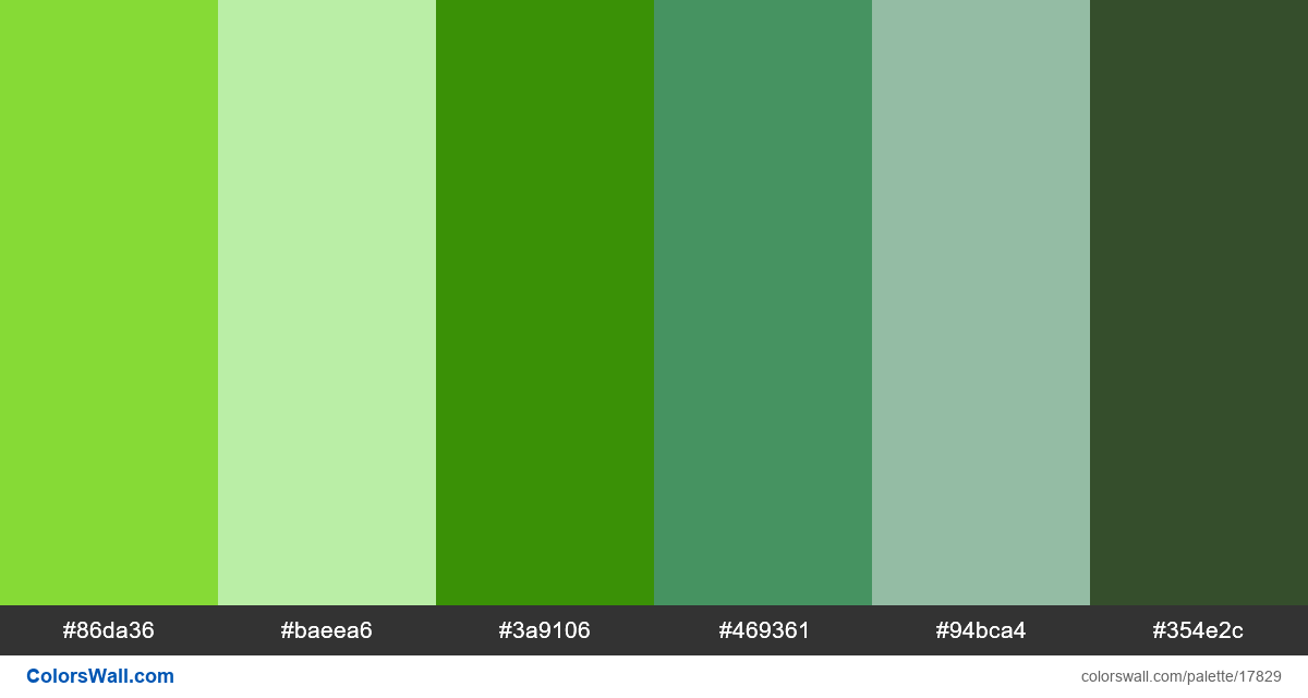 134 Shades of Green Color With Names, Hex, RGB, CMYK Codes - Color