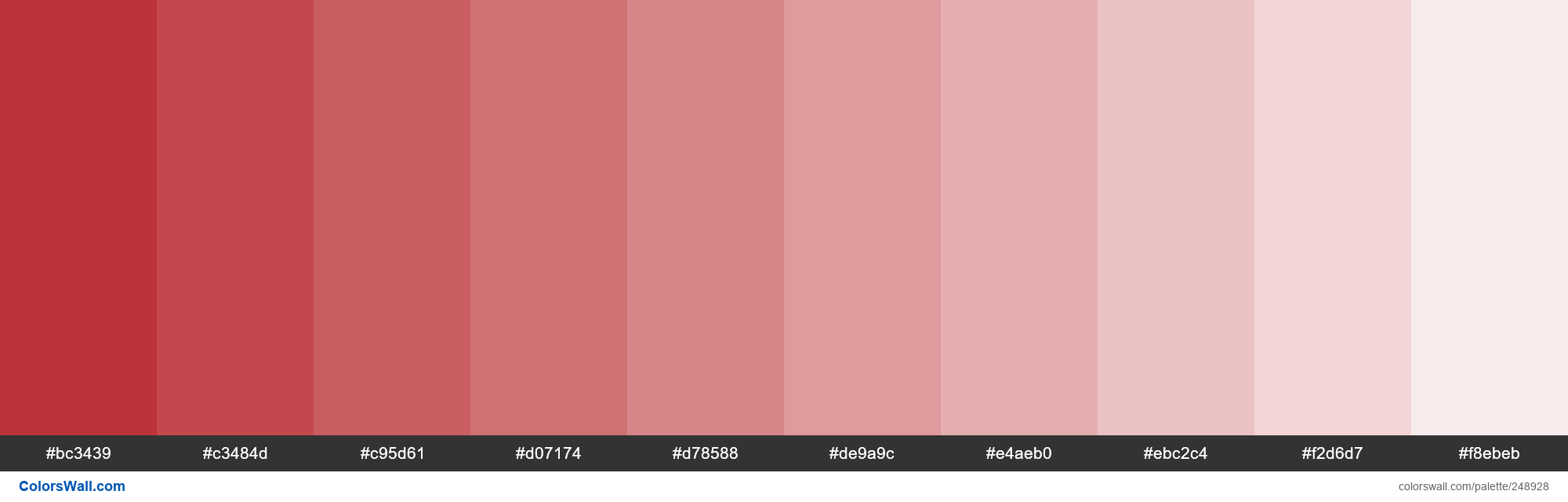 B455 colors palette #bc3439, #c3484d, #c95d61 - ColorsWall