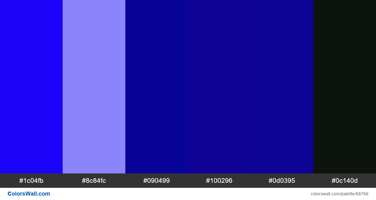 Shades Of Blue Color Palette Poster –