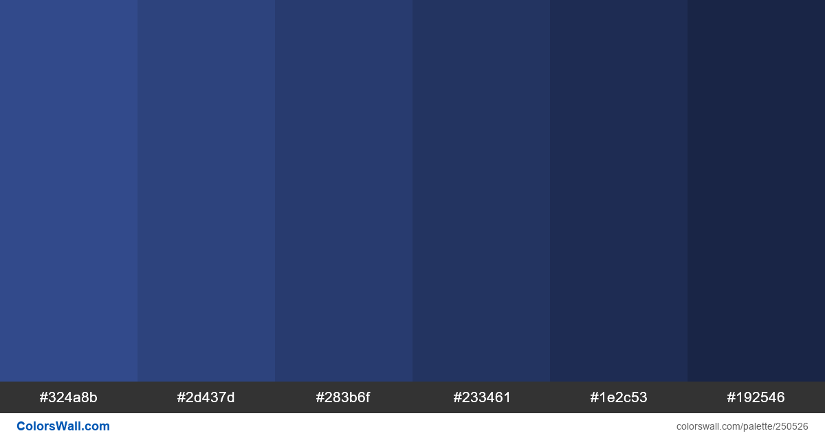 Blue Highlight shades colors palette - ColorsWall