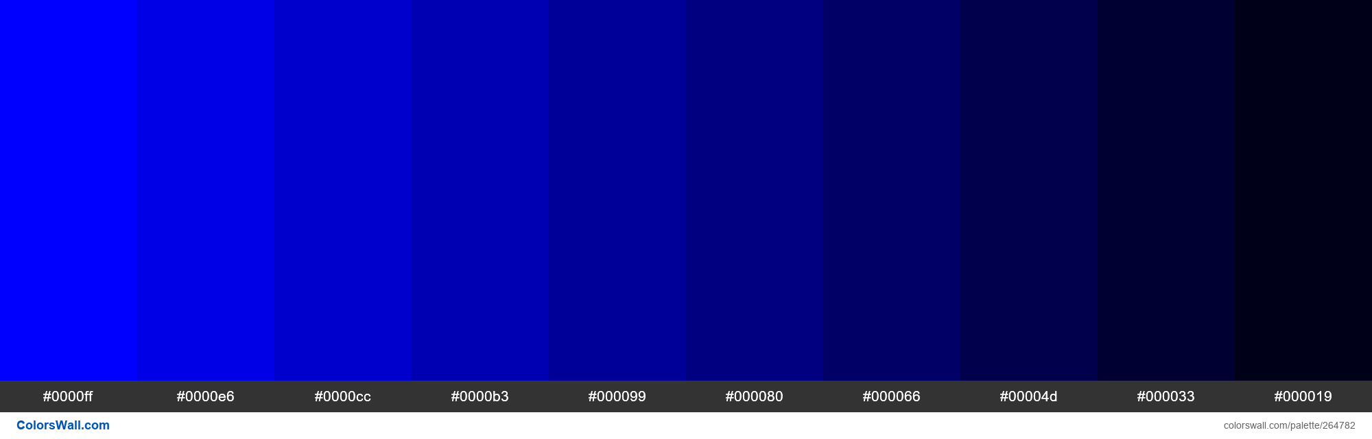 Blue- Shade colors palette - ColorsWall