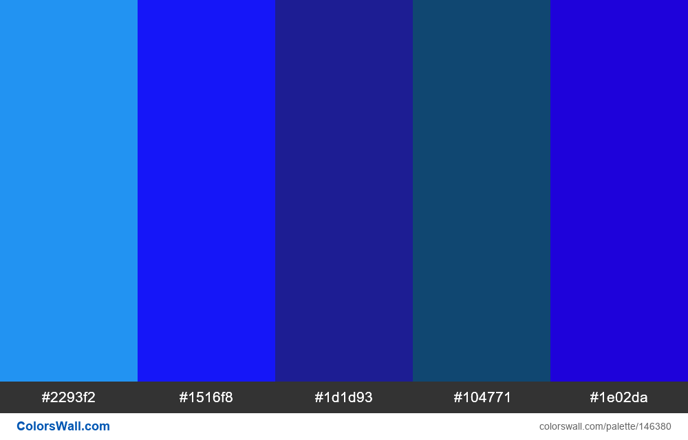 Blue shades colors palette | ColorsWall