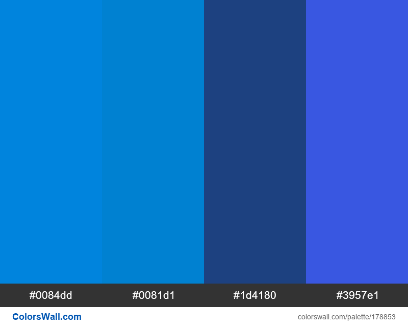 Blue Tones colors palette | ColorsWall