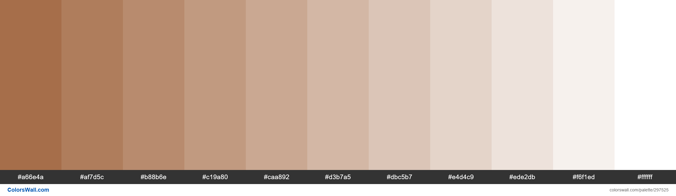 Bran Colors Palette A66e4a Af7d5c B88b6e Colorswall 