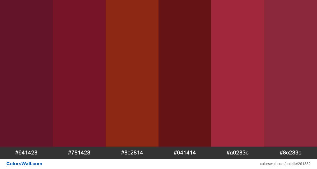Maroon - Red Color Palette
