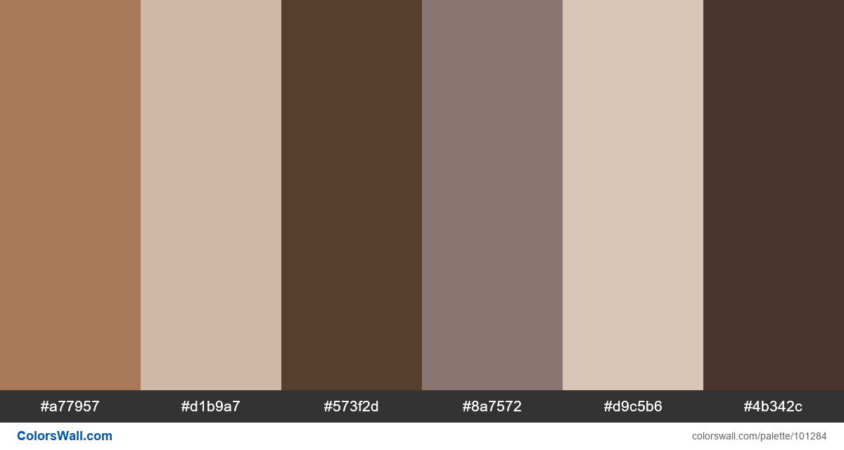 Brown ui interface piano colors palette - #101284
