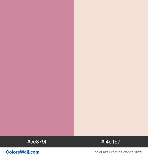 Cashmere Rose, Touching White palette - ColorsWall