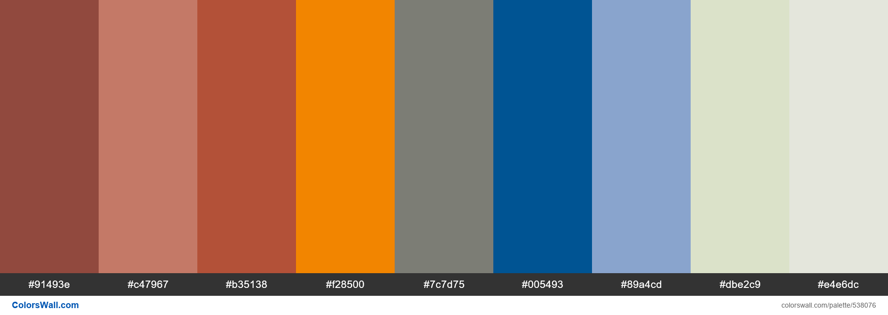 Cedar Staff, First Lady, Crimson Warrior, Tangerine Skin, Attitude Grey, Ocean, Anode palette - #538076