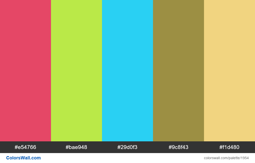 #colorswall palette #1143 - #1954