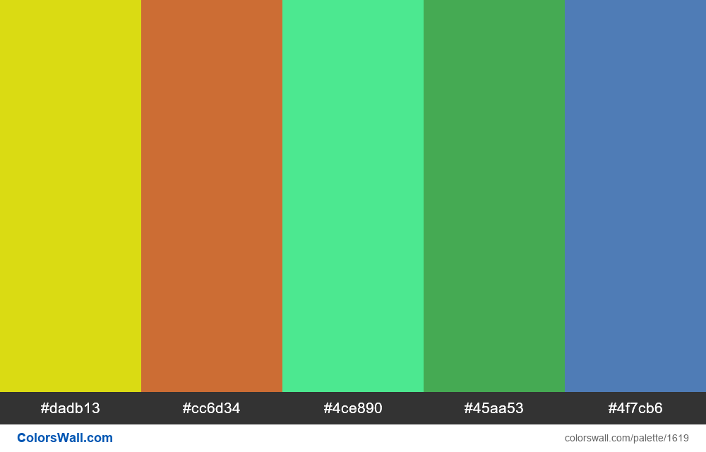 #colorswall palette #869 - #1619