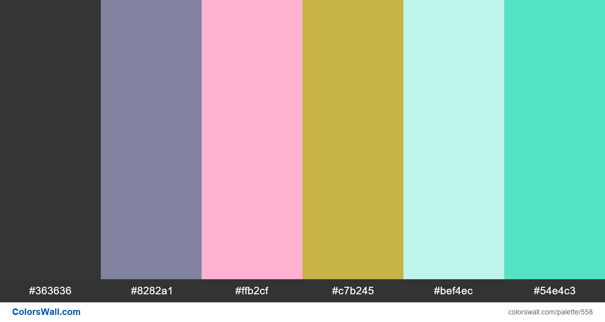 #colorswall random #134 colors palette - #558