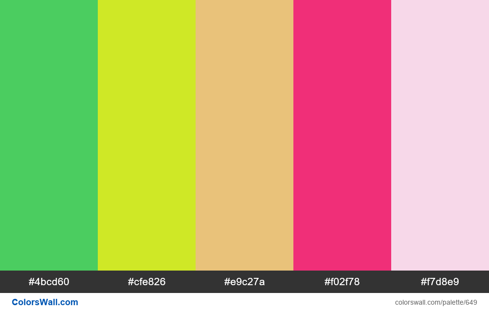 #colorswall random #187 colors palette - #649