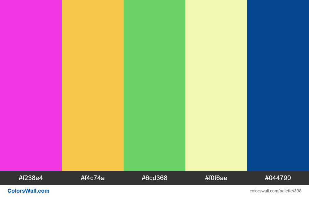 #colorswall random #19 colors palette - #398