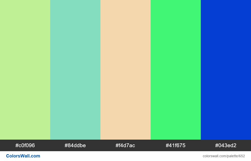 #colorswall random #190 colors palette - #652