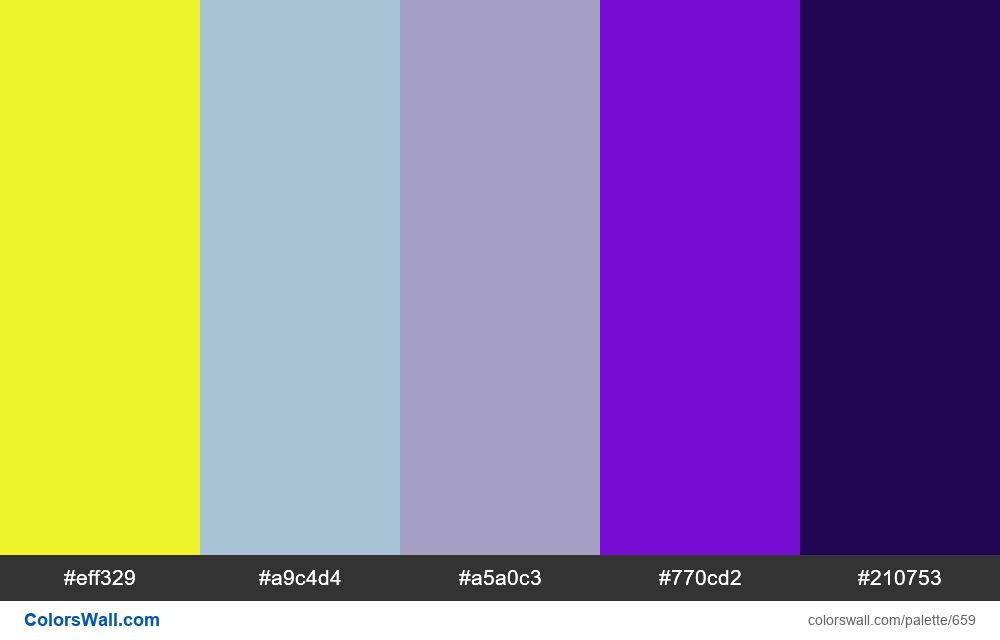 #colorswall random #197 colors palette - #659