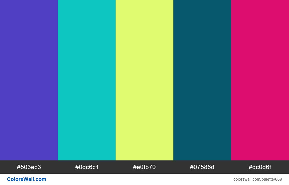 #colorswall random #207 colors palette - #669