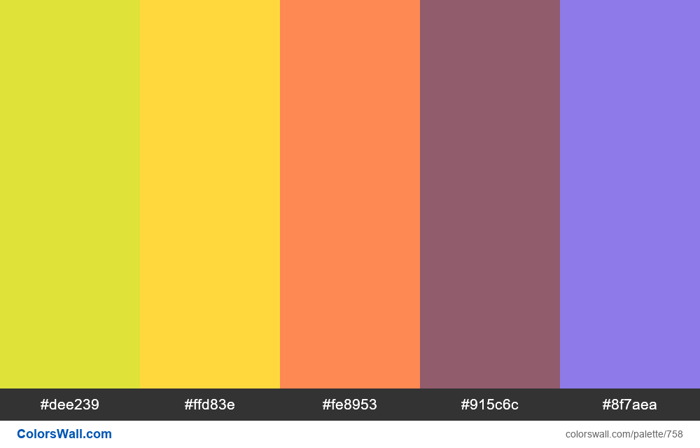 #colorswall random #291 colors palette - #758