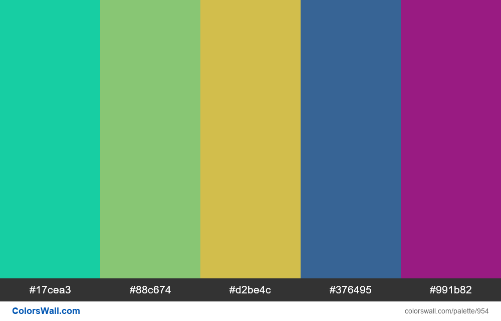 #colorswall random #451 colors palette - #954