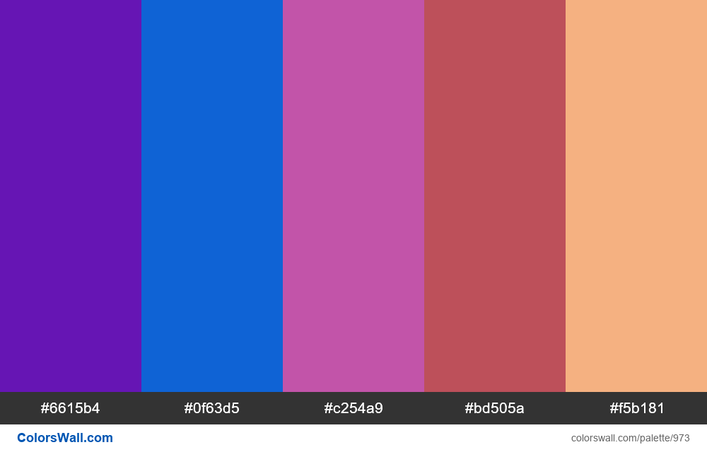 #colorswall random #469 colors palette - #973
