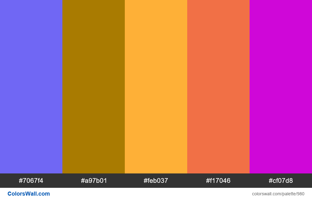 #colorswall random #476 colors palette - #980