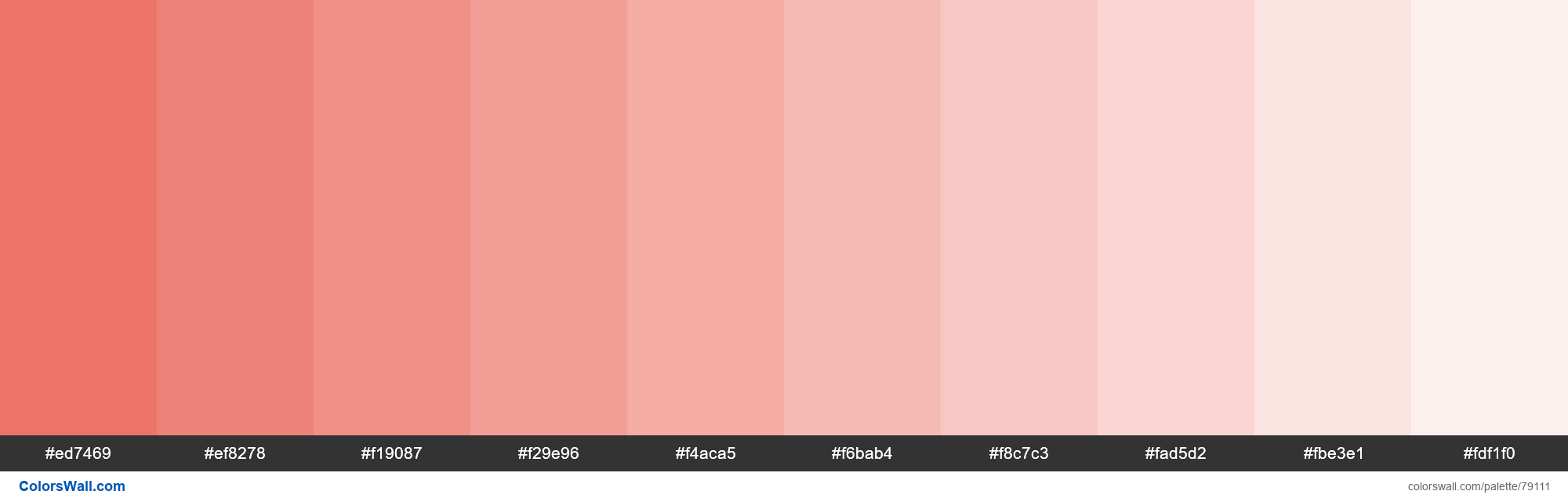 Coral Tint colors palette - ColorsWall