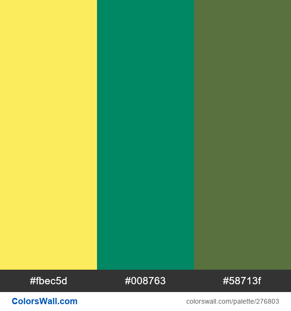 Corn, Golf Green, Houseplant palette - ColorsWall