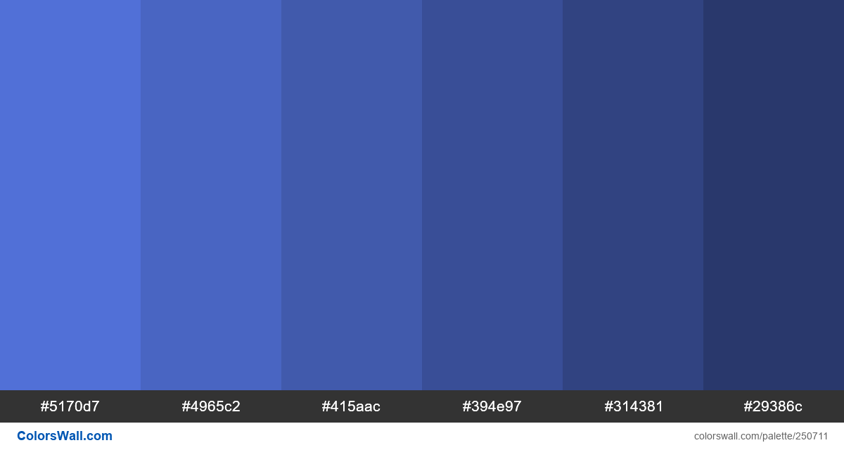 Cornflower Blue shades colors palette - ColorsWall